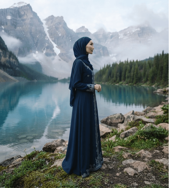Ethereal Embroidered Abaya - Image 2
