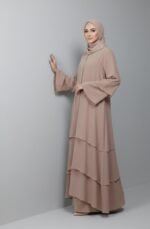 Chiffon biege abaya
