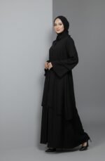 black chiffon abaya