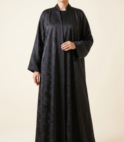 Noir Jacquard Luxury Abaya