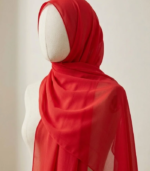 Classic Red Chiffon Hijab