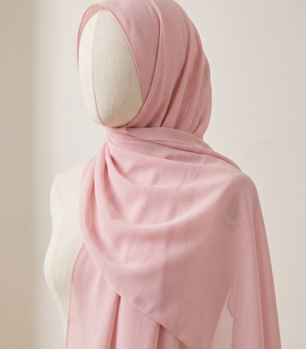 Soft Baby Pink Chiffon Hijab