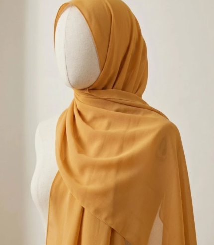Mustard Yellow Chiffon Hijab