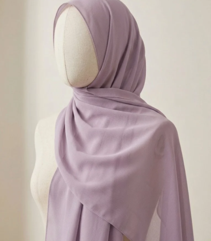 Dusty Lavender Chiffon Hijab (Modern & Gentle Hue)