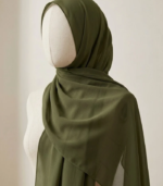 Olive / Forest Green Chiffon Hijab