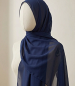 Navy Blue Chiffon Hijab