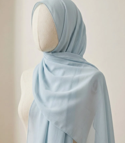 Ice Blue Chiffon Hijab