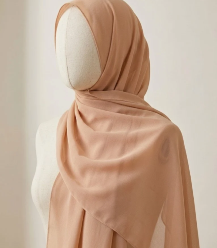 sand Beige Chiffon Hijab