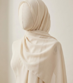 Soft Off-White Chiffon Hijab